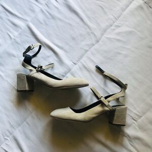 Rebeca minkoff Gray  Block Heel Women's Shoes